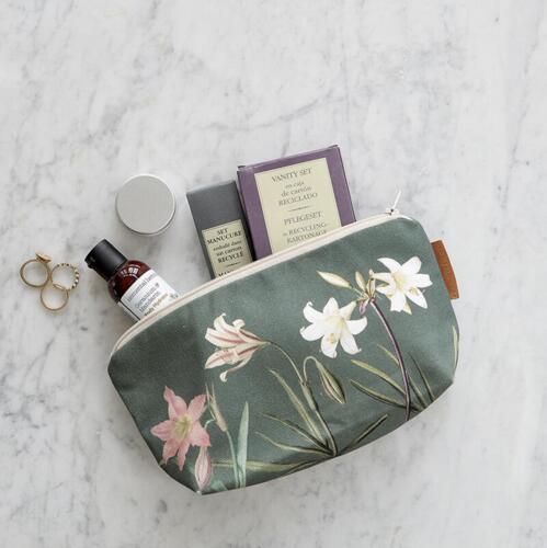 Cosmetic bag - Amaryllis (with base)