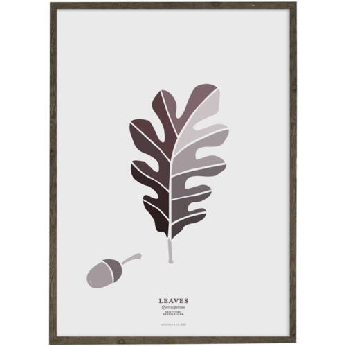 Winter Oak Leaf (gray) – ART PRINT - CHOOSE SIZE