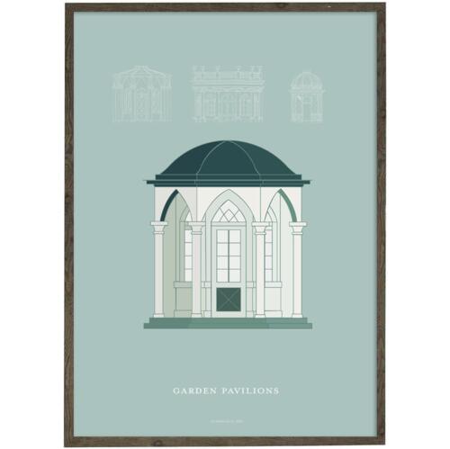 Garden pavilion (petrol) - ART PRINT - CHOOSE SIZE