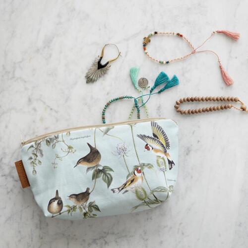 COSMETIC BAG - Garden Birds (with base) - SOLD OUT