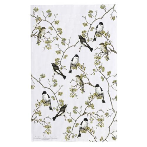 ORGANIC DISH TOWEL - Pied Flycatcher