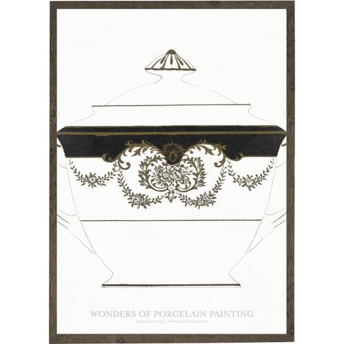 Porcelain painting gold - Art print - Choose size