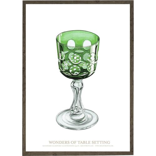 Glassware clear and green - ART PRINT - CHOOSE SIZE