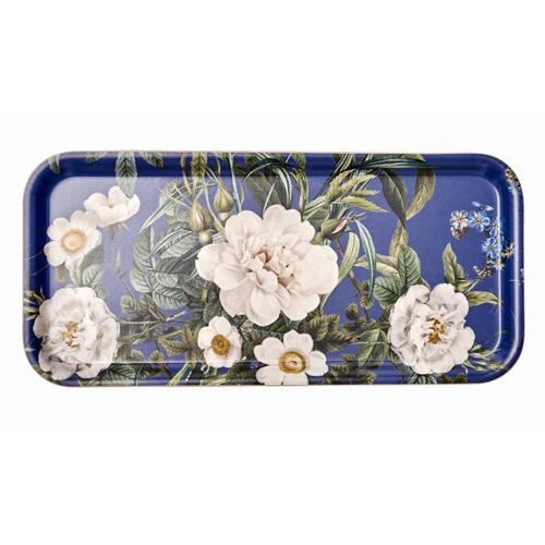 Tray 32x15 Blue Flower Garden