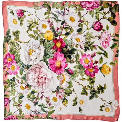 Silk Scarf - Rose Flower Garden JL - Pink/Peach 90 cm - Sold out