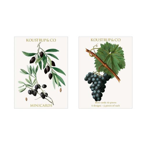 Olives and grapes mini cards