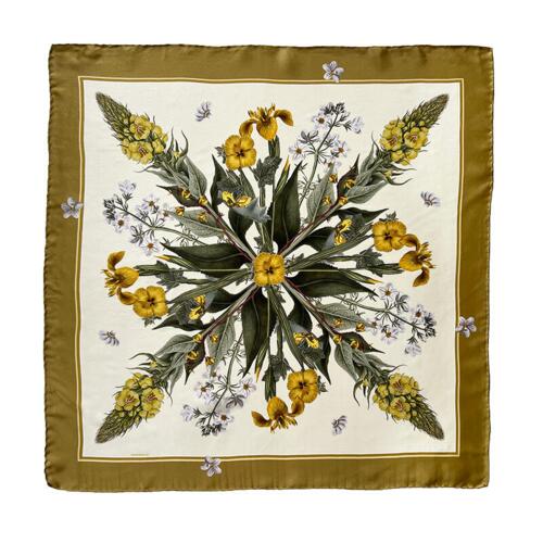SILK SCARF - Yellow FD - 50 cm