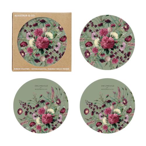 GLASS COASTER - Blossom Garden JL 4-pack - SOLD OUT