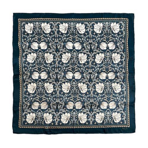 SILK SCARF - Morris Pimpernel blue - 50 cm