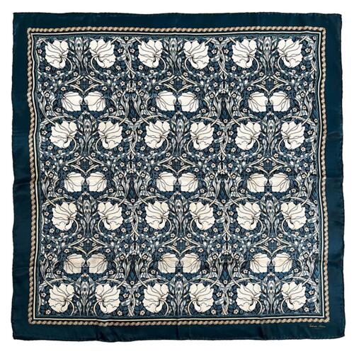 SILK SCARF - Morris Pimpernel blue - 90 cm