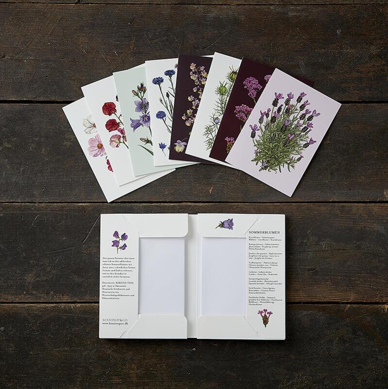 SUMMER FLOWERS - 8 cards (German)