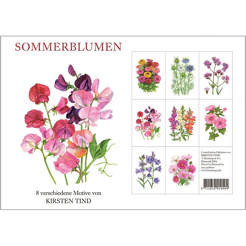 SUMMER FLOWERS - 8 cards (German)