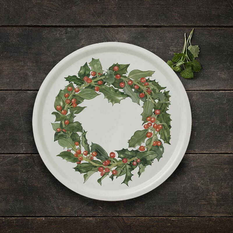 TRAY Ø38 - Holly wreath