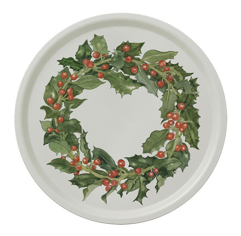 TRAY Ø38 - Holly wreath
