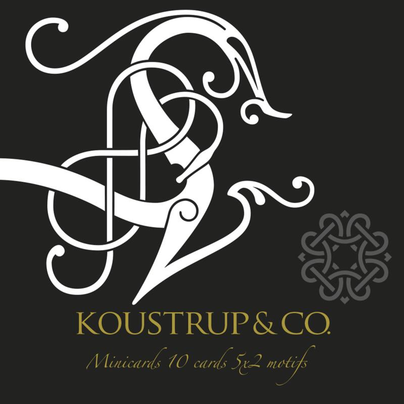 MINI SQUARE CARDS - Viking style - 8.5 x 8.5 cm