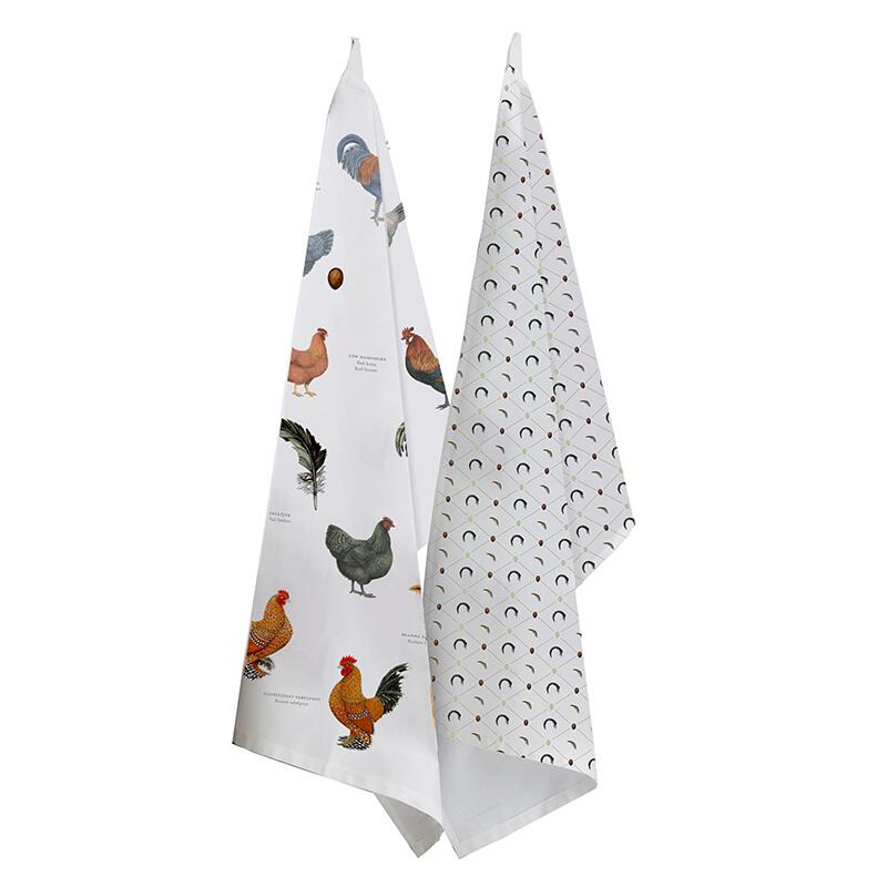ORGANIC KITCHEN TOWEL - Hens