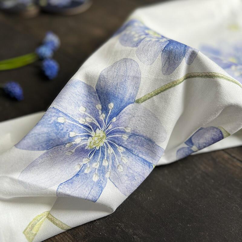 ORGANIC DISH TOWEL - Blue Anemone