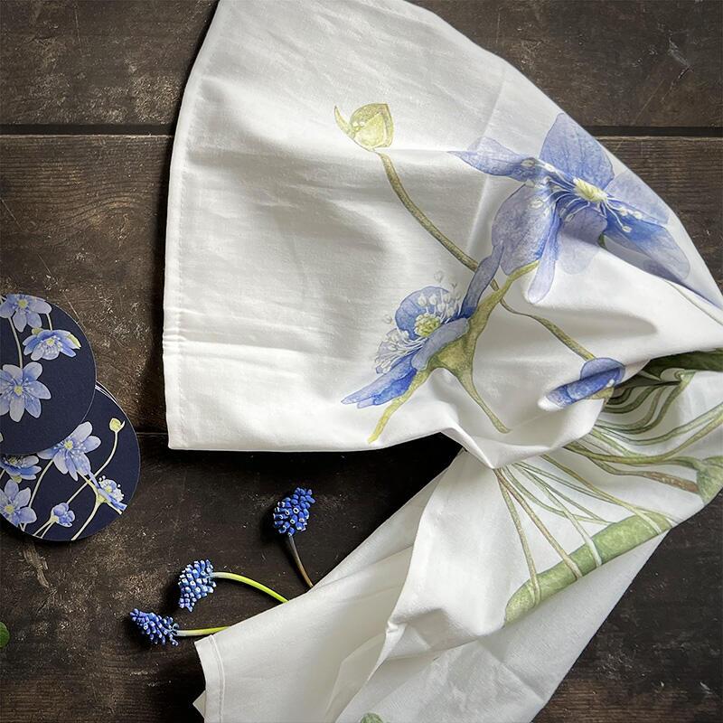 ORGANIC DISH TOWEL - Blue Anemone