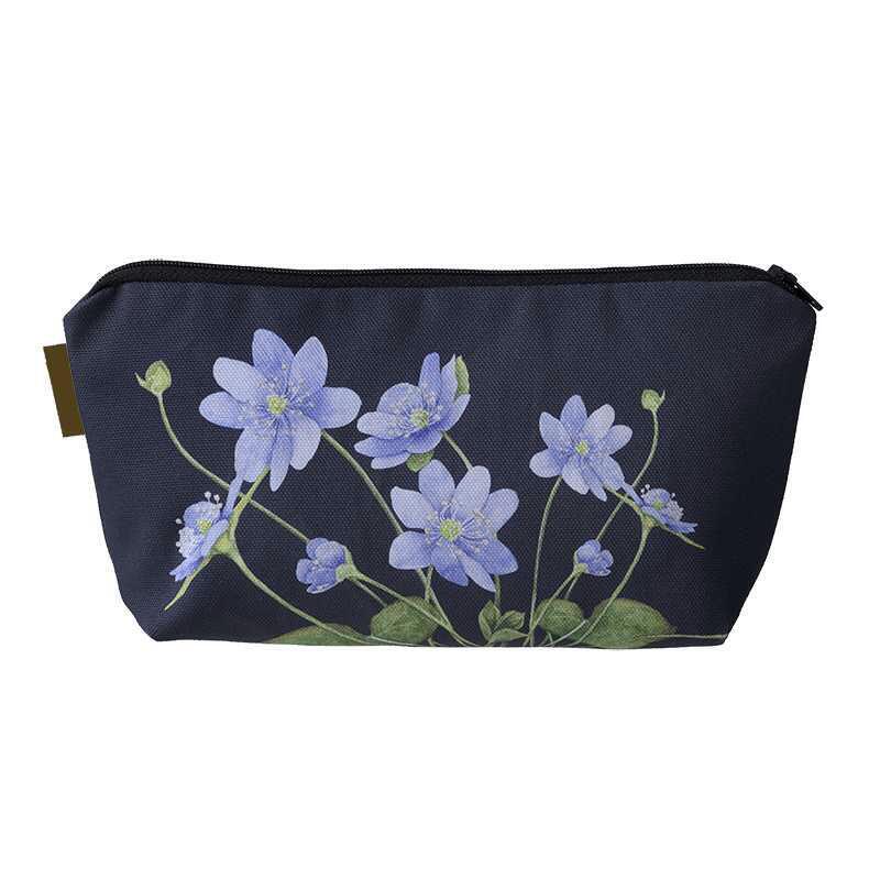 COSMETIC BAG - Blue anemone (with base)