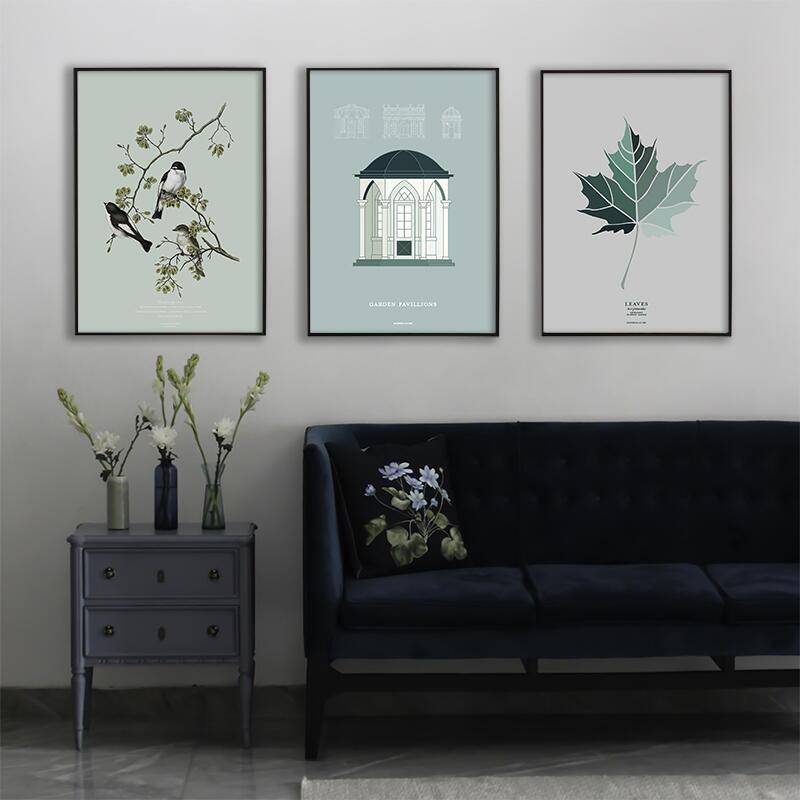 Garden pavilion (petrol) - ART PRINT - CHOOSE SIZE