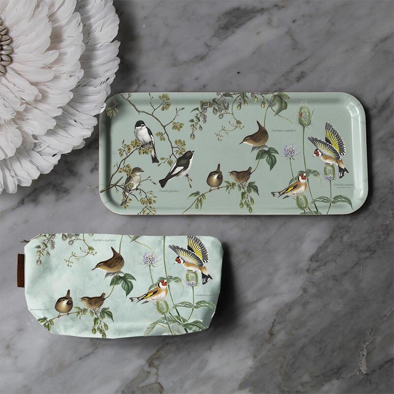 COSMETIC BAG - Garden Birds (with base) - SOLD OUT