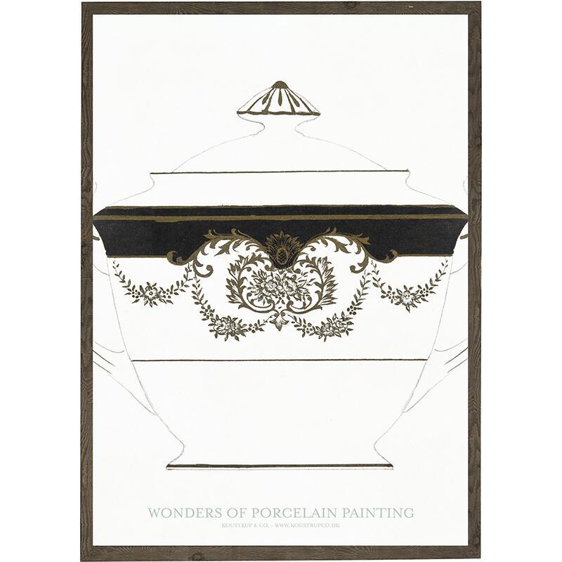 Porcelain painting gold - Art print - Choose size