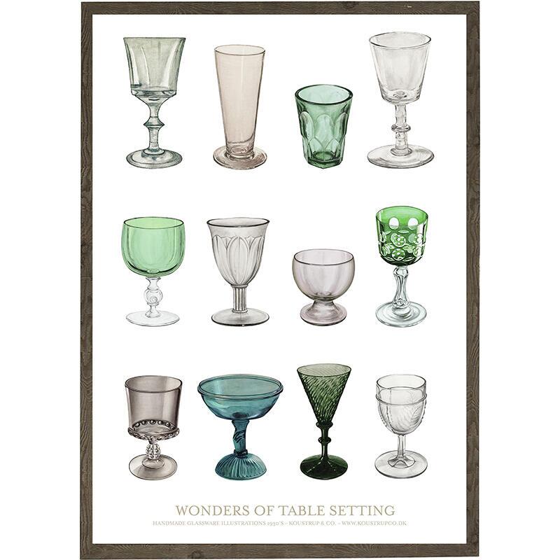 Mixed glasses green - ART PRINT - CHOOSE SIZE