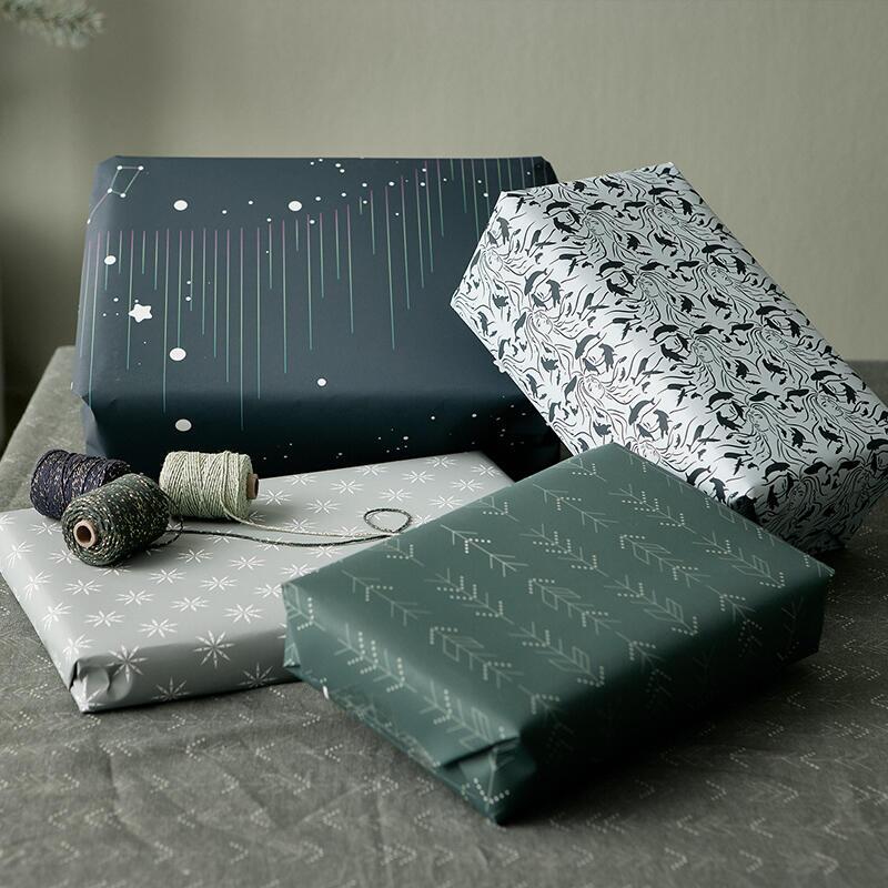 GIFT WRAPPING PAPER - Arctic - recycle 4 sheets