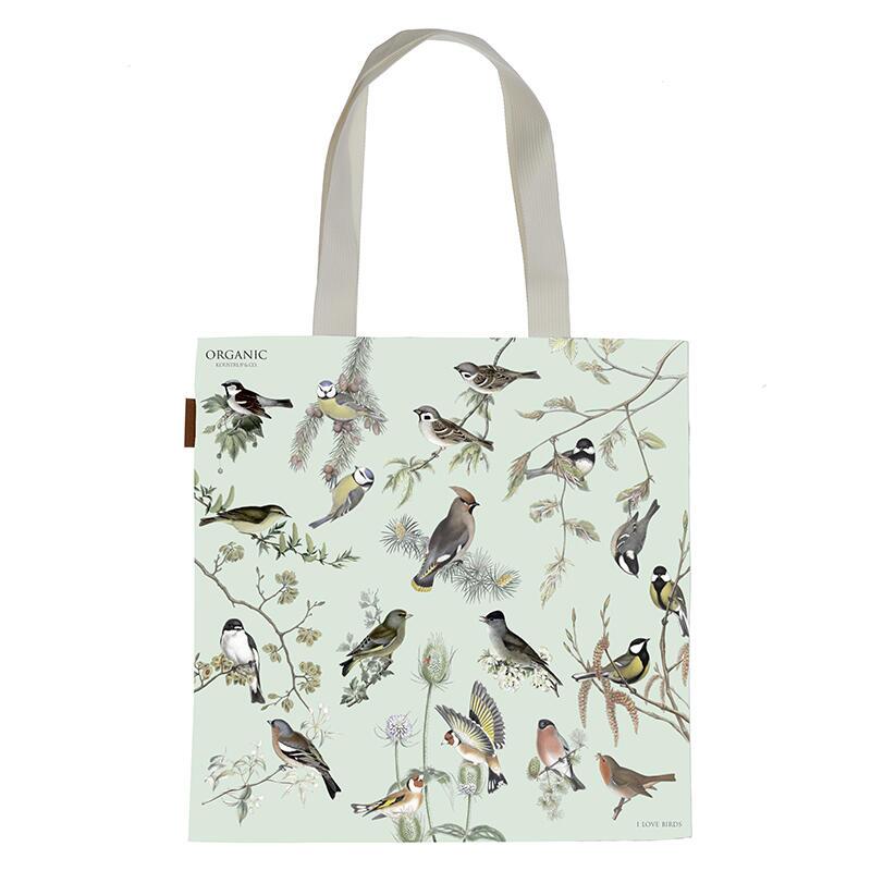 Organic Cotton Bag - Garden Birds