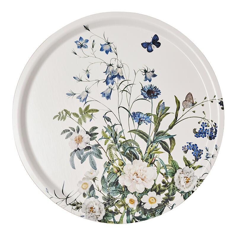 Tray Blue Flower Garden
