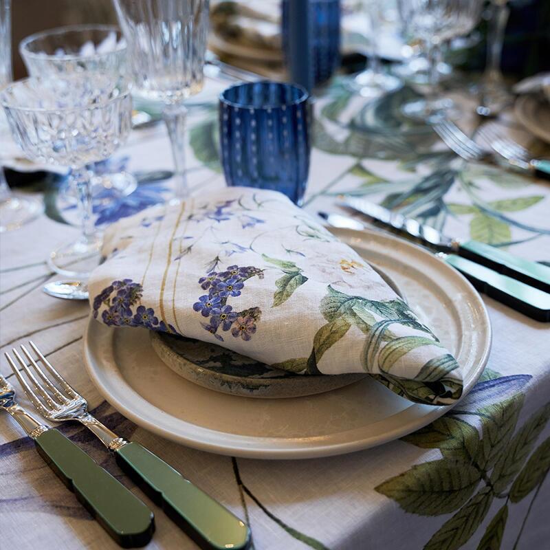 TABLECLOTH - Blue Flower Garden JL - extra length