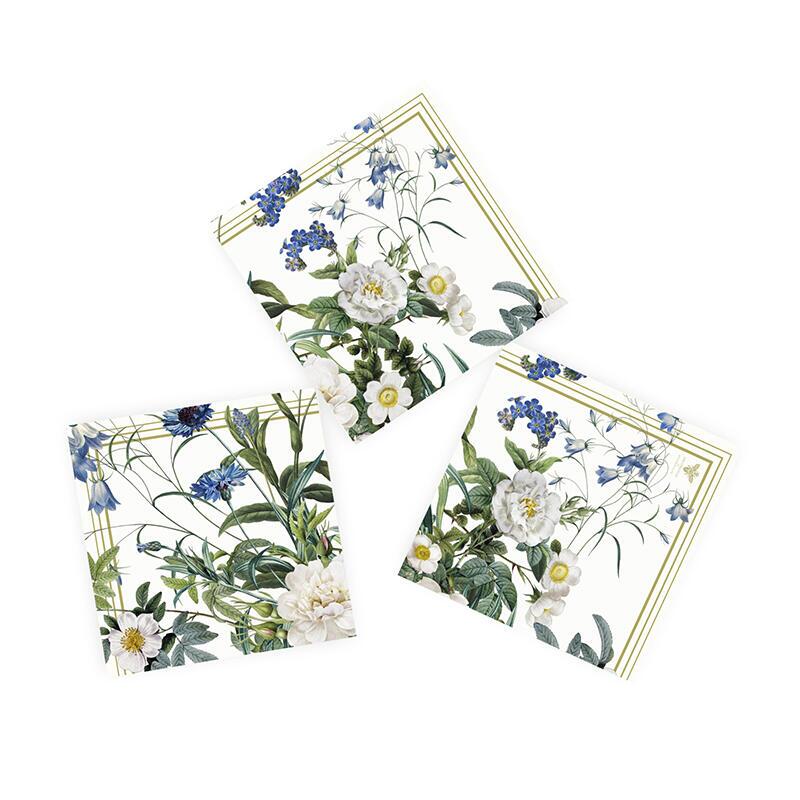 Napkins Blue Flower Garden
