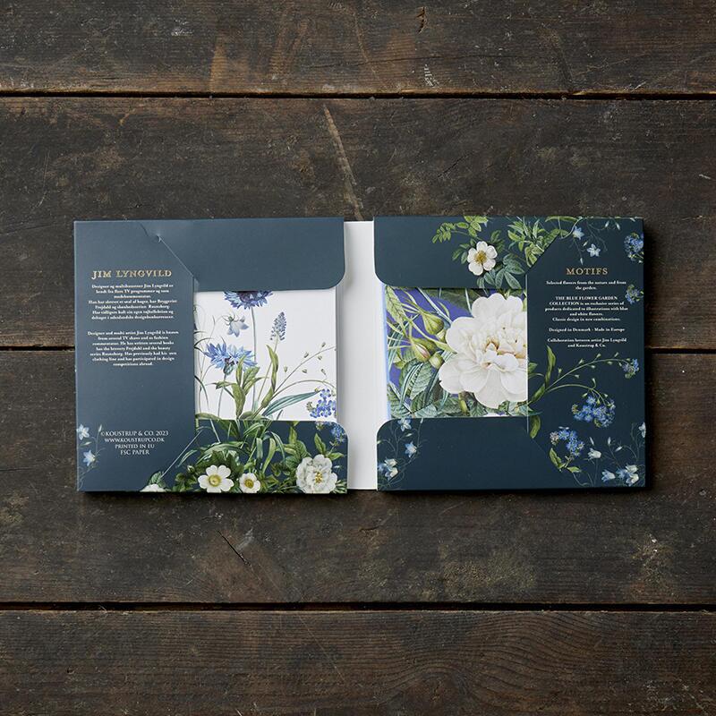 BLUE FLOWER GARDEN - Square card set 