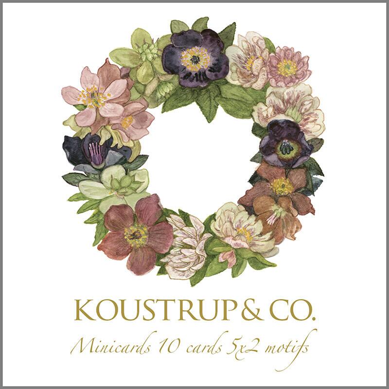 Front square mini card Christmas Wreaths