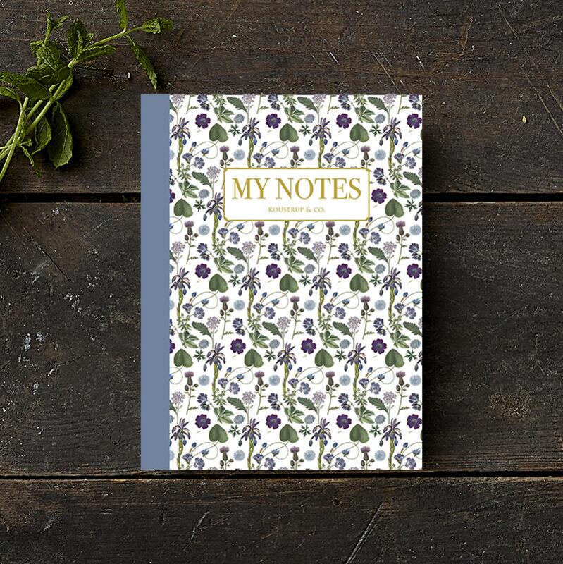 Notepad Blue Floral