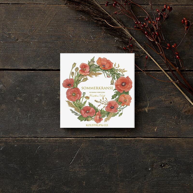 SUMMER WREATHS - Square card set