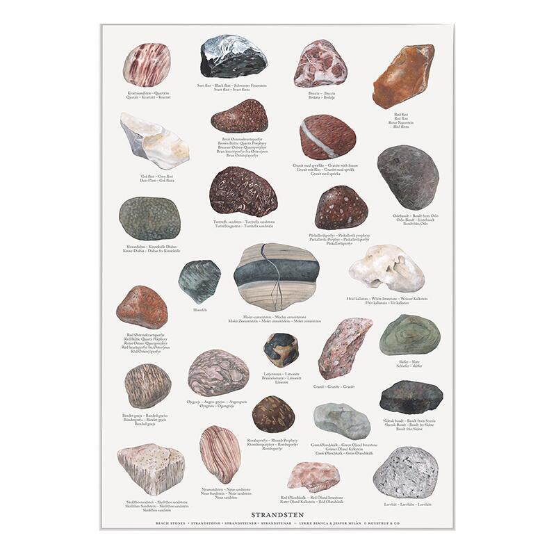 BEACH STONES - Poster A2