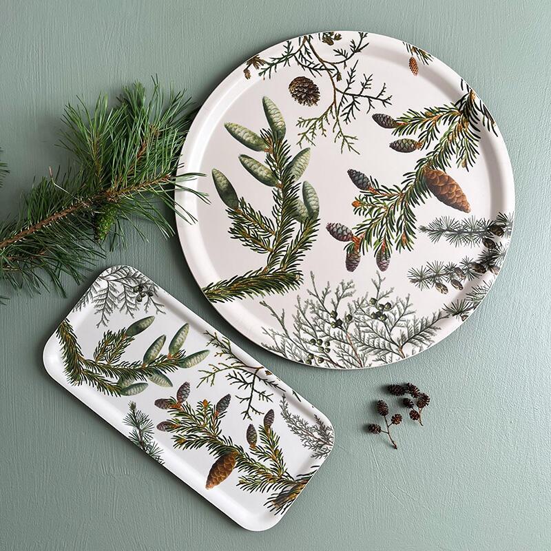 Pine trees tray 32x15 and Ø38