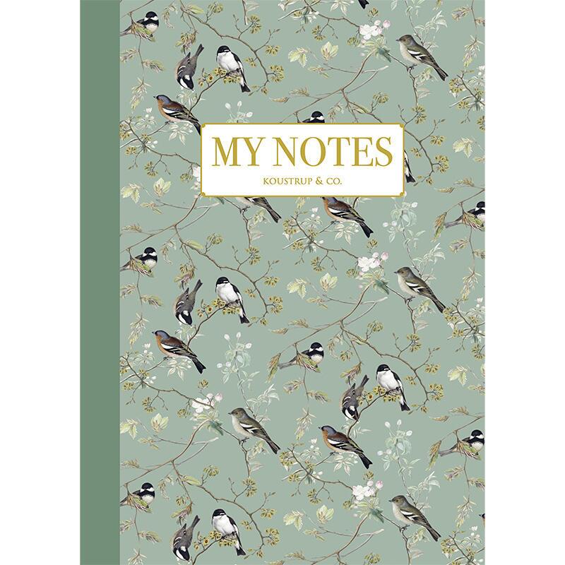 Notebook - Garden Birds pattern