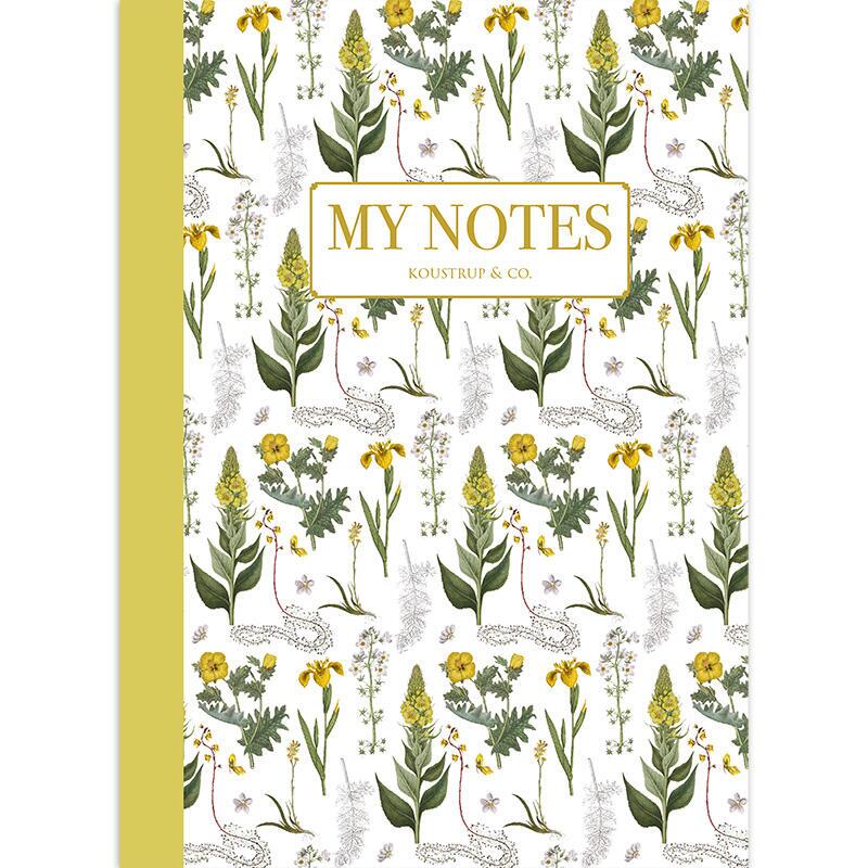 Notebook - Yellow Floral Pattern