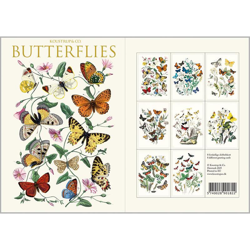 BUTTERFLIES - 8 cards