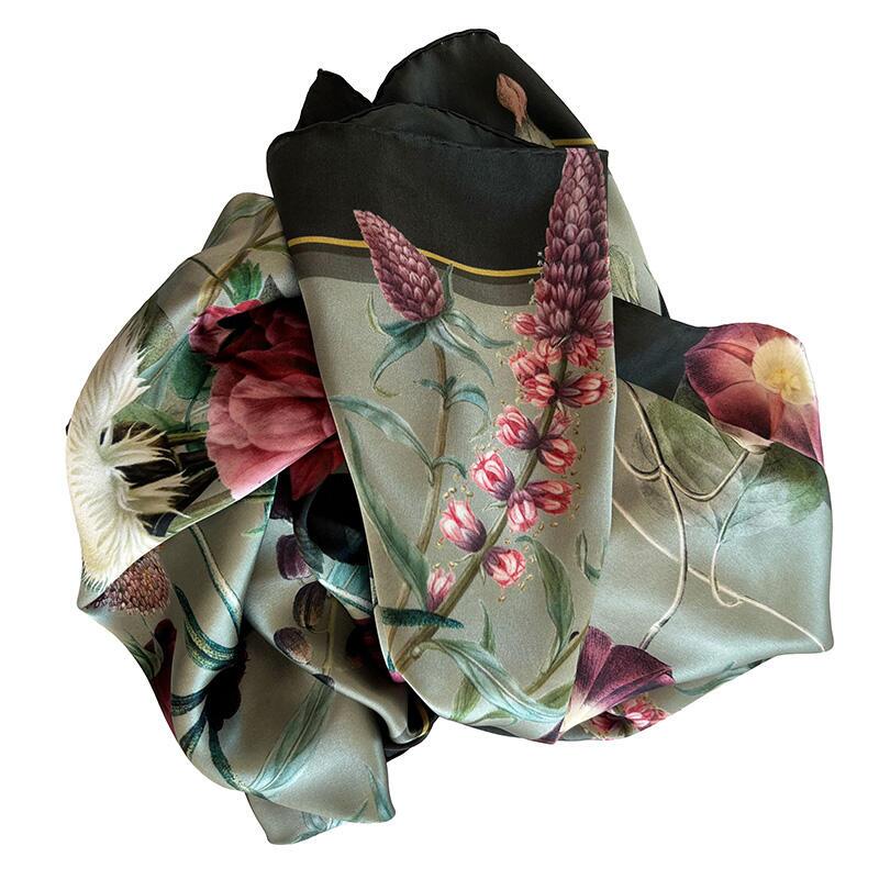 SILK SCARF - Blossom Garden JL - 90 cm