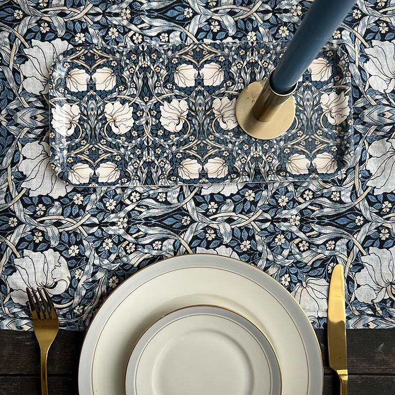 TRAY 32x15 - Morris Pimpernel blue