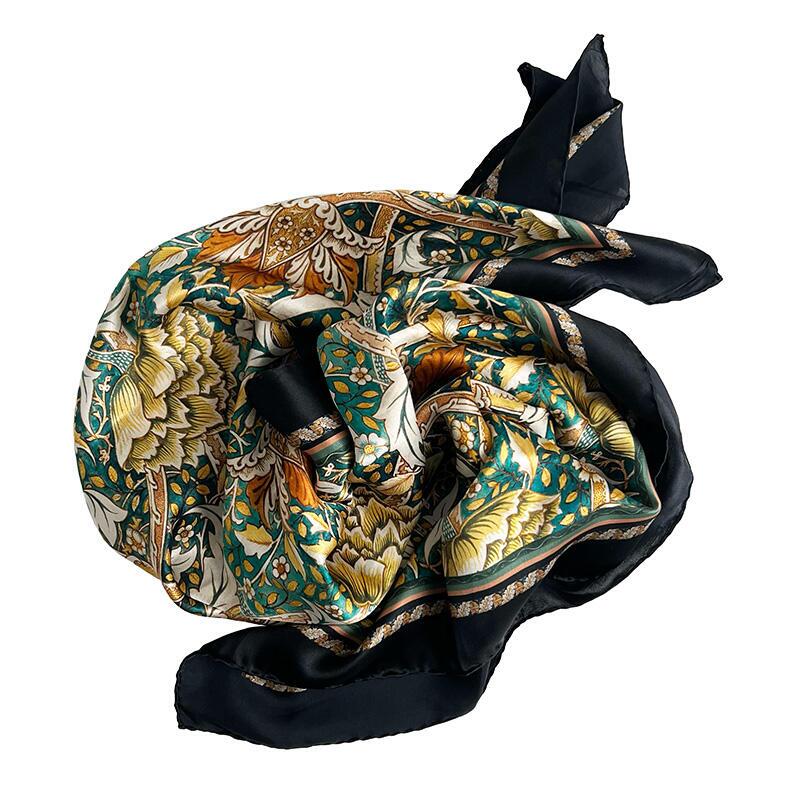 SILK SCARF - Morris Windrush green - 90 cm