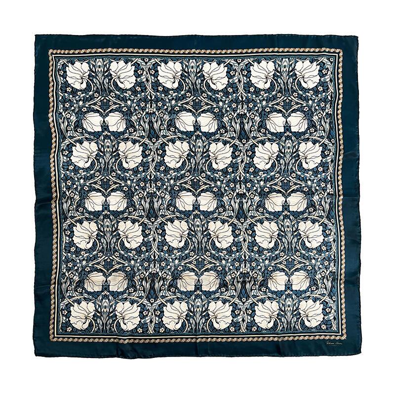 SILK SCARF - Morris Pimpernel blue - 50 cm