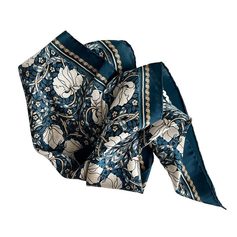 SILK SCARF - Morris Pimpernel blue - 50 cm