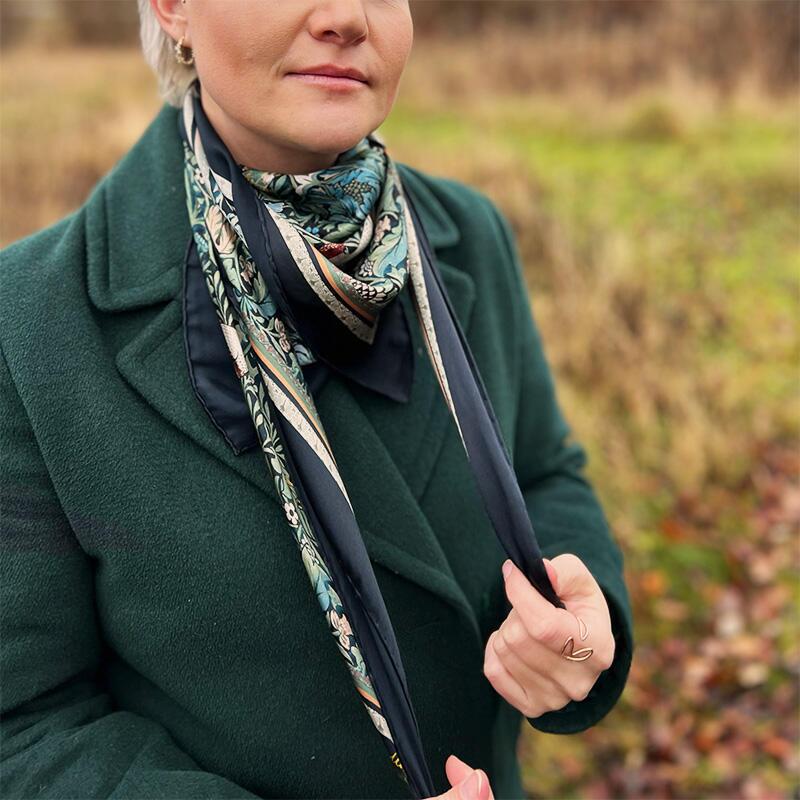 SILK SCARF - Morris Bird - 90 cm