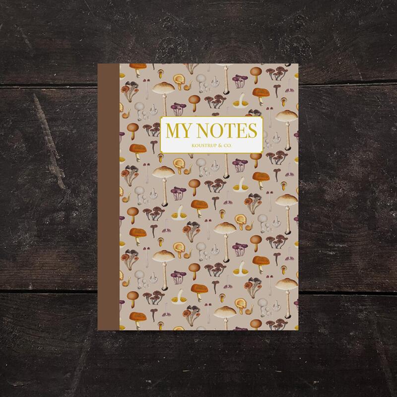 Notebooklet mushroom pattern