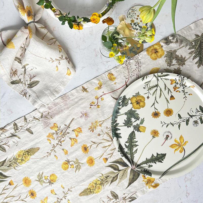 LINEN TABLE RUNNER - FD yellow