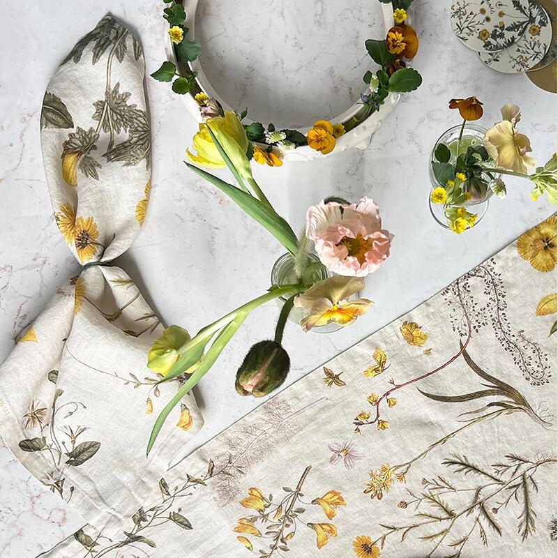 LINEN TABLE RUNNER - FD yellow